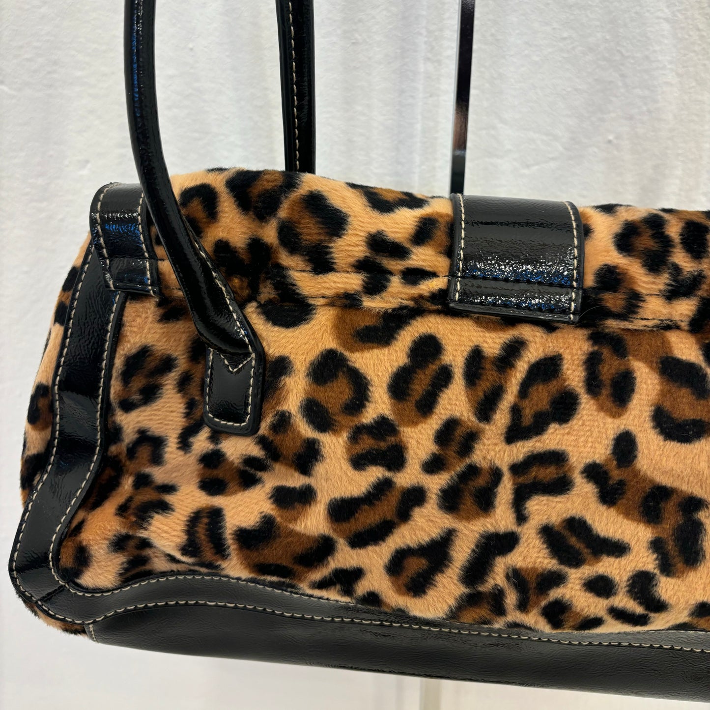 Fuzzy Leopard Purse