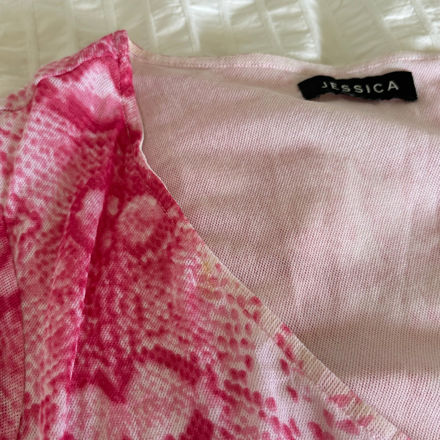 Pink Snakeskin Print top (M)