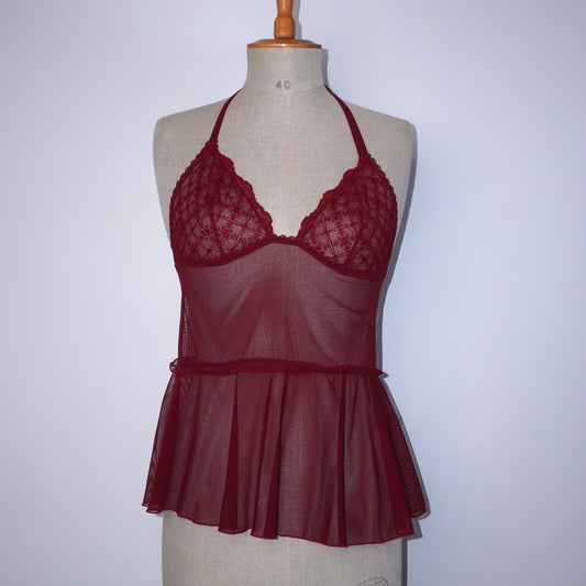 5 Mesh Halterneck Top (M)