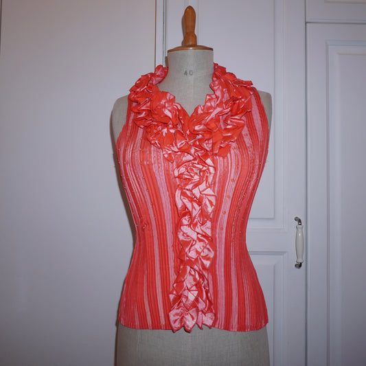 Ruffle Beaded Top (S)