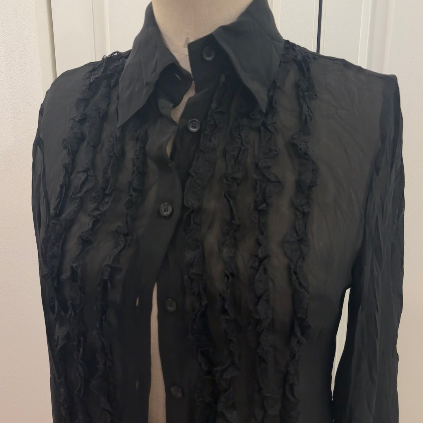 Sheer Ruffle Blouse (S/M)