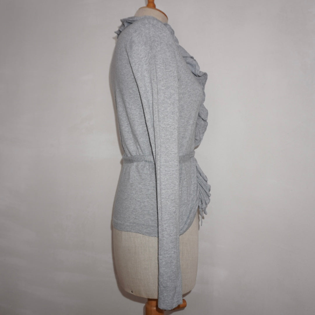 Ruffle Tie Cardigan (S)