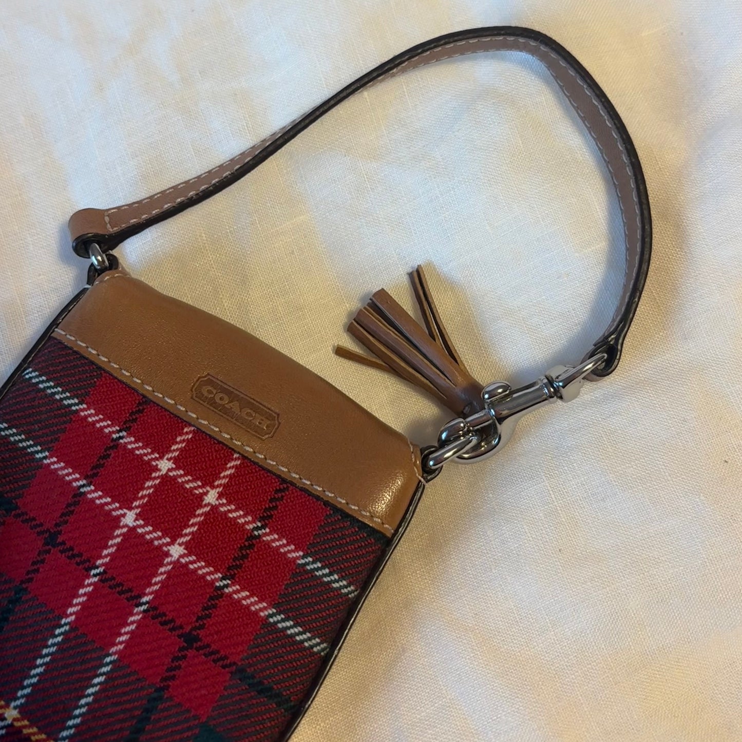 Coach Plaid Pouch