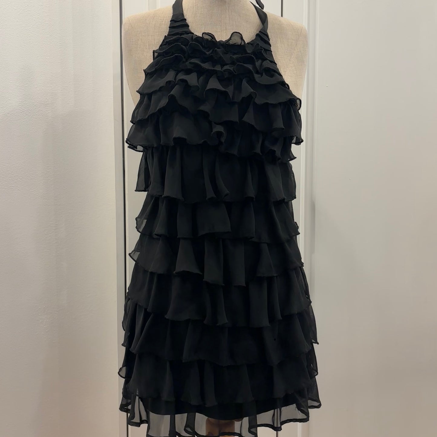 Ruffle Halterneck Dress (XS)