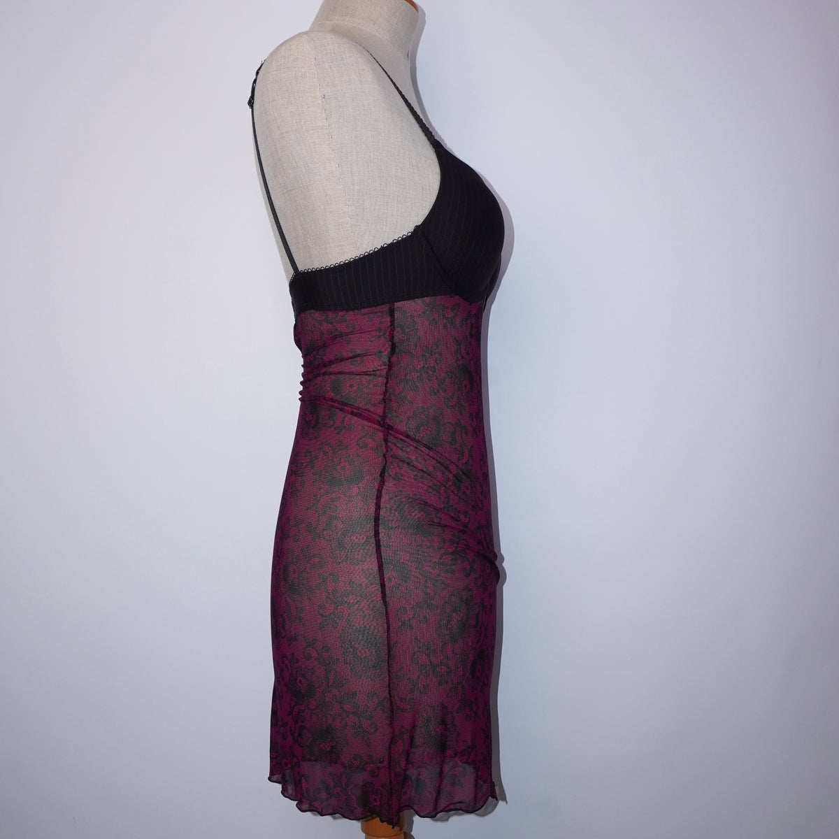 Pinstripe Lace Babydoll (S)