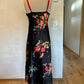 Robe fleurie en satin (M)