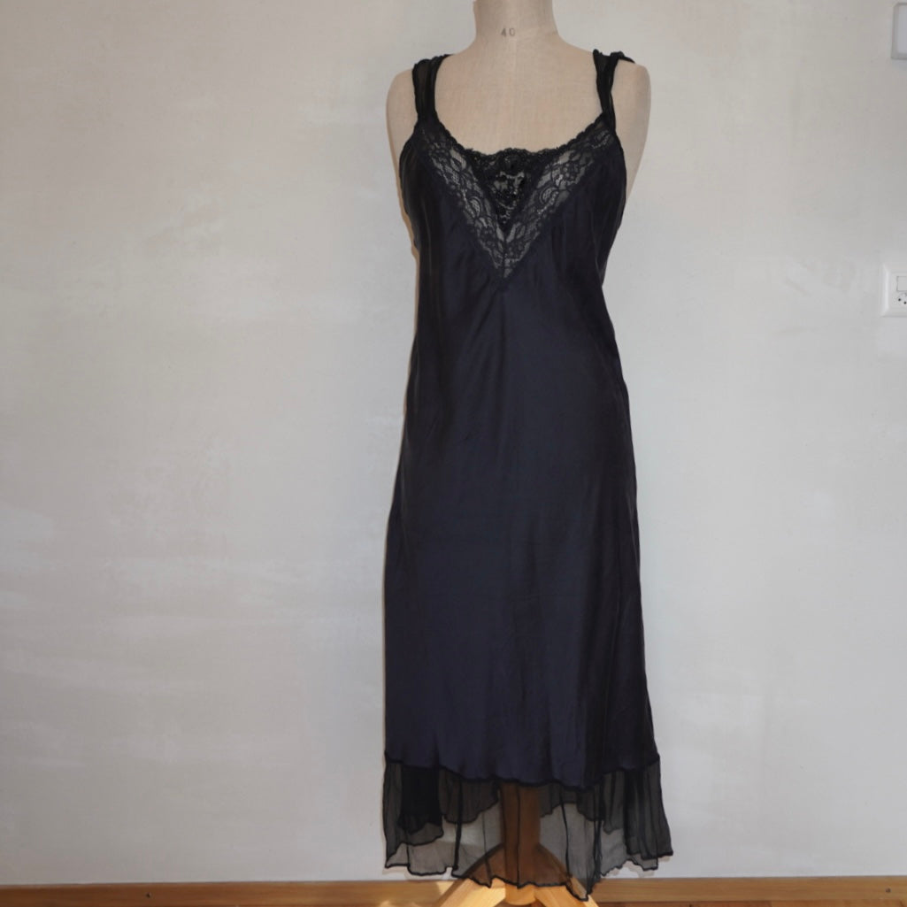 Silk Open Back Dress (M)