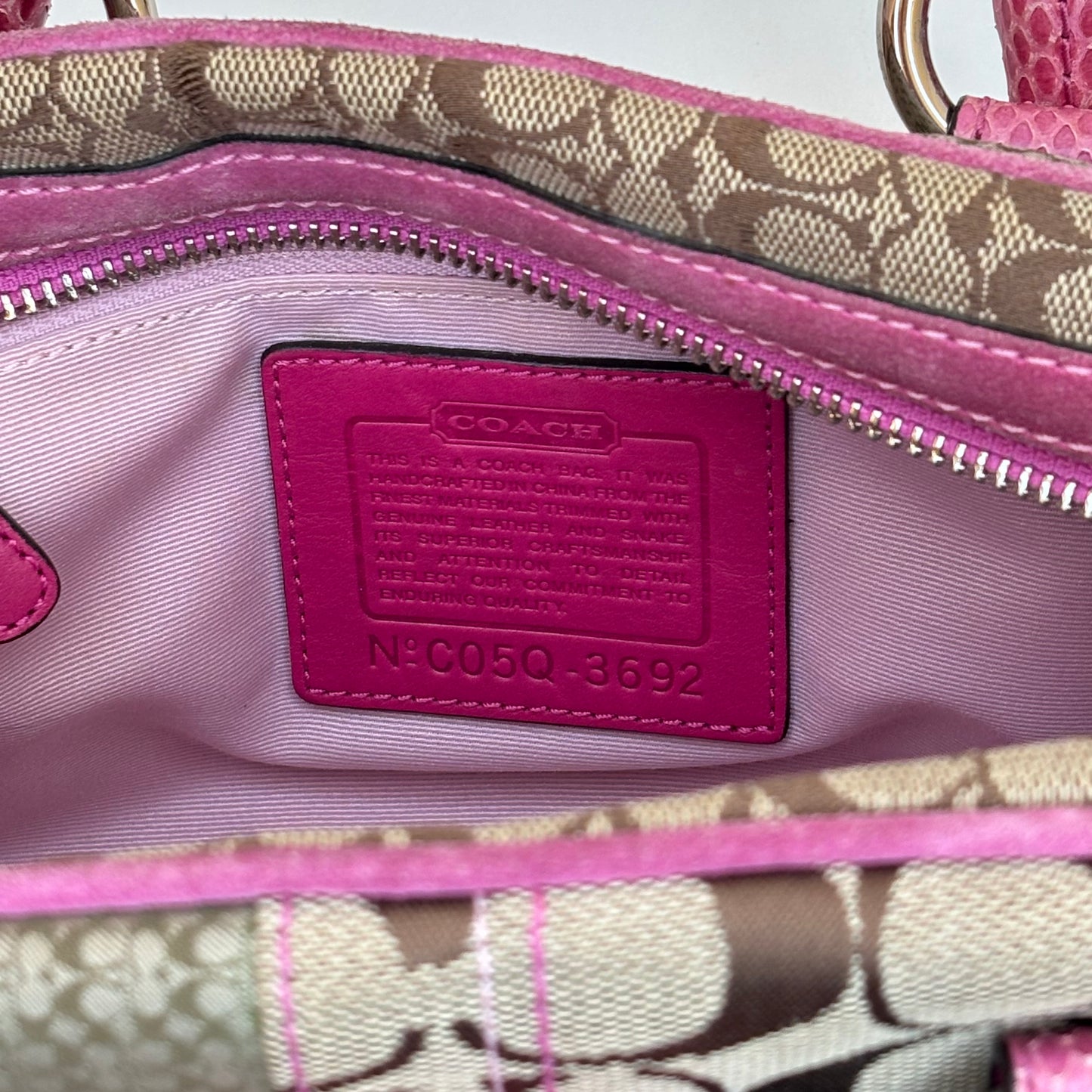 Coach Monogram Croc Purse