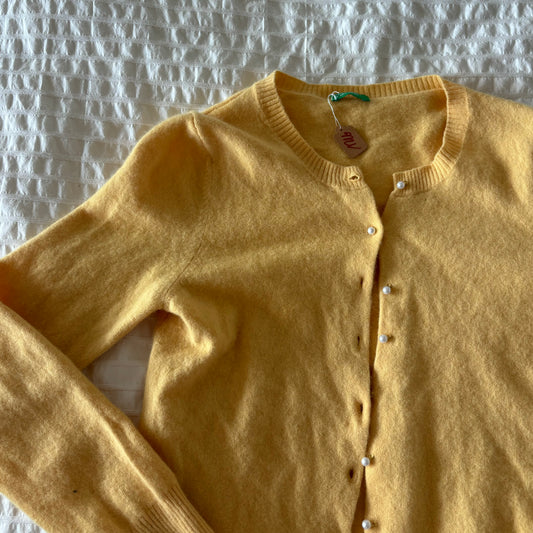 Yellow Wool Cardigan (S)