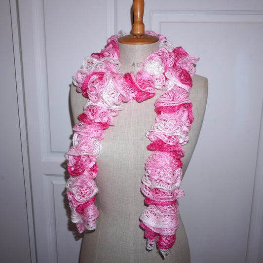 Pink Ruffle Scarf