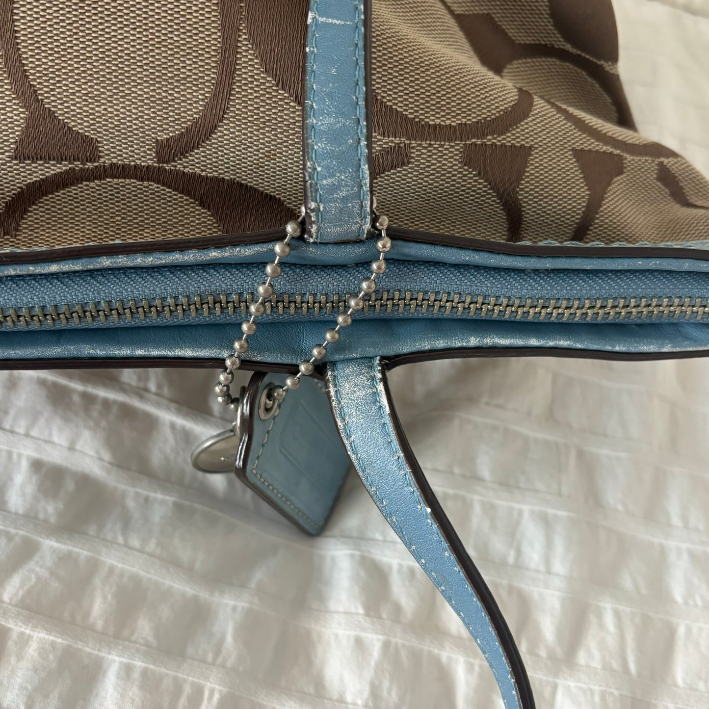 Coach Monogram Purse Blue