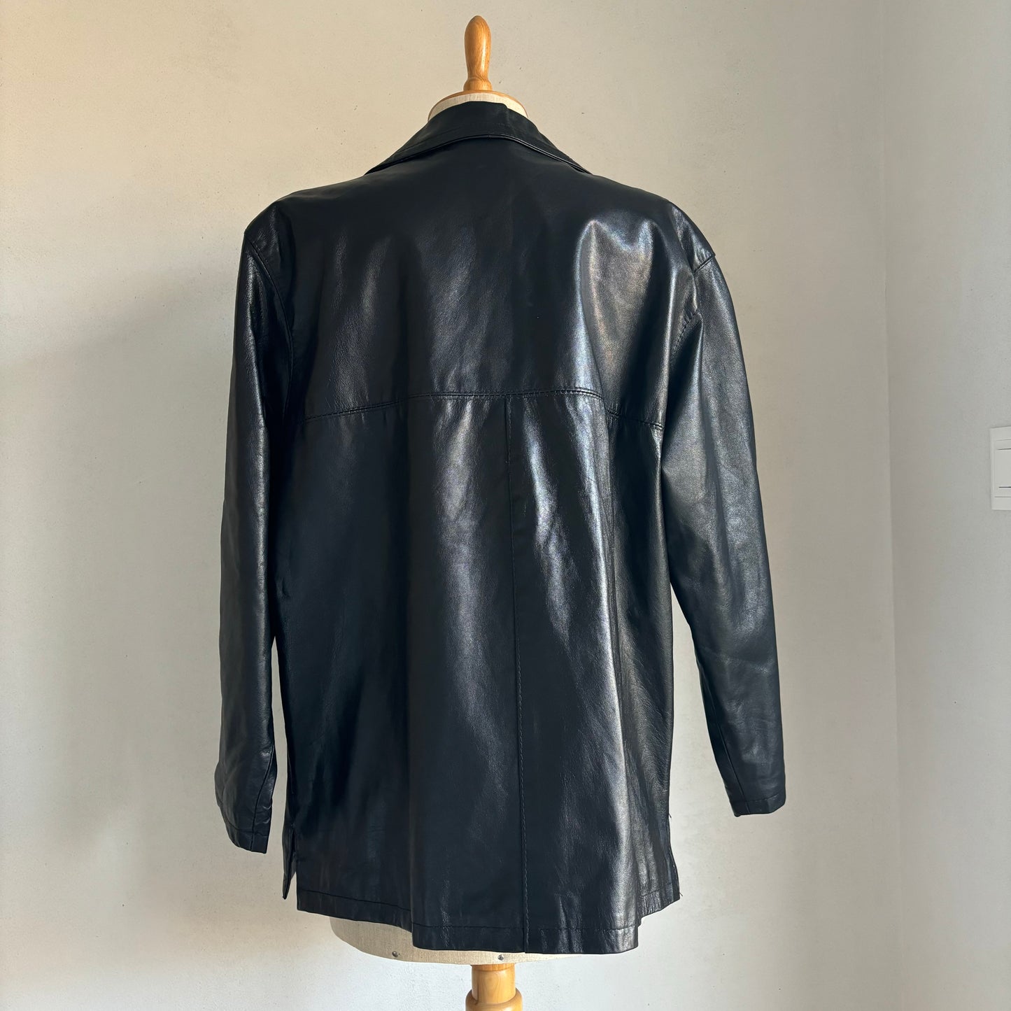 Black Leather Coat (M/L)