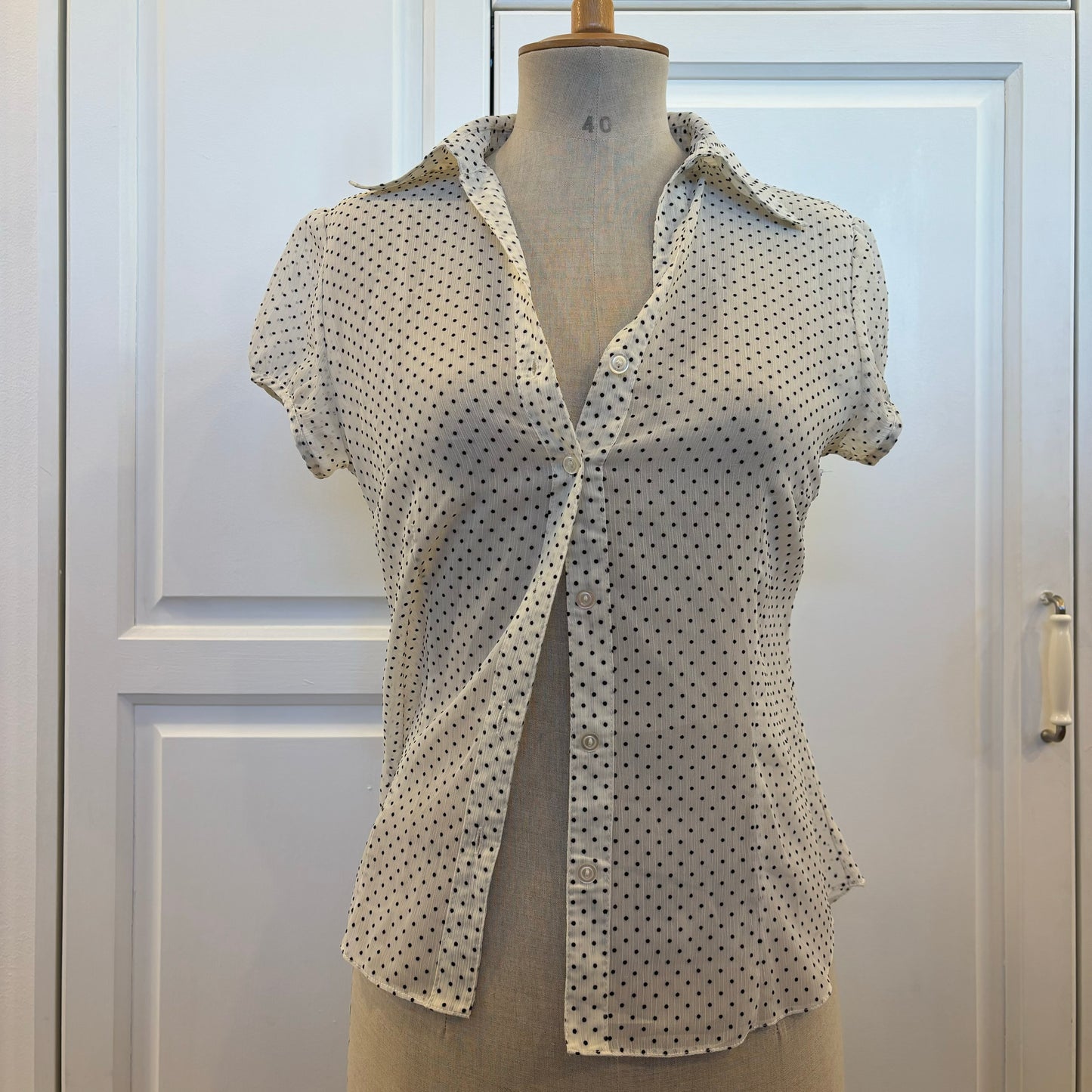 Polkadot Sheer Blouse (S)