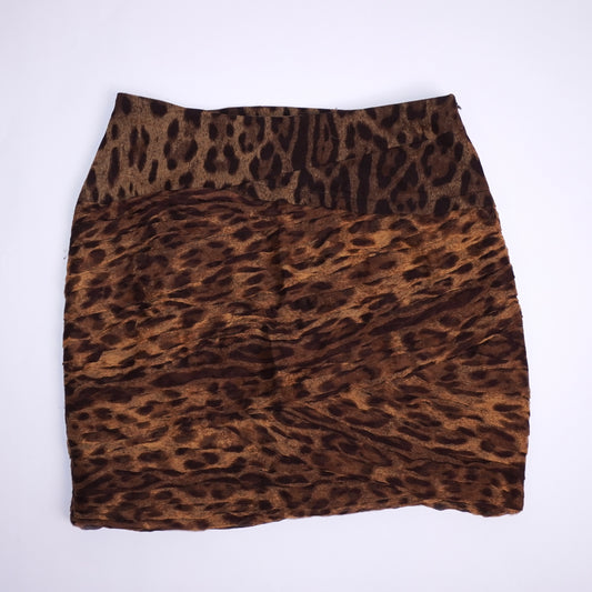 Silk Leopard Miniskirt (XS)