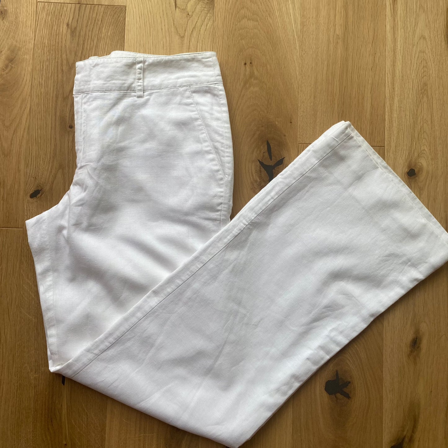 White Wideleg Trousers (S)