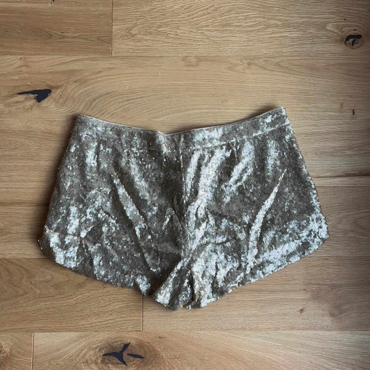 Gold Sequin Shorts (M)