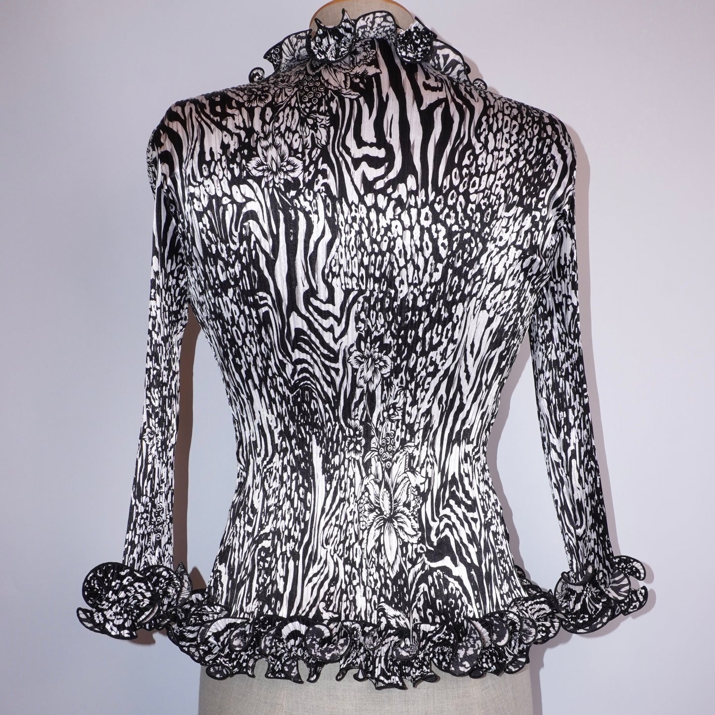 Pleated Ruffle Blouse (M)