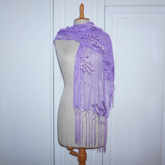 Sequin Tassle Scarf
