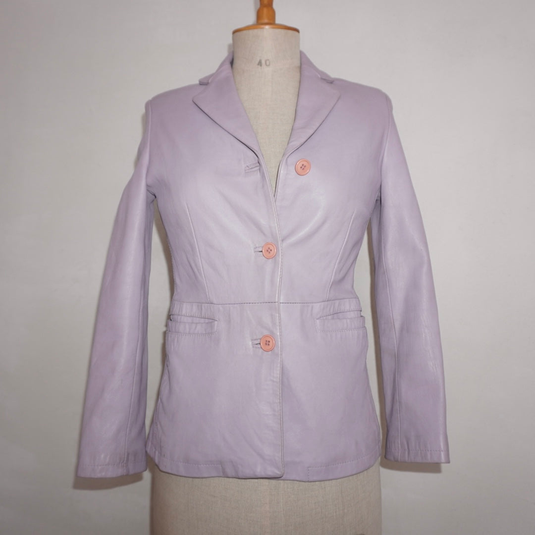 Faux Leather Blazer (XS)