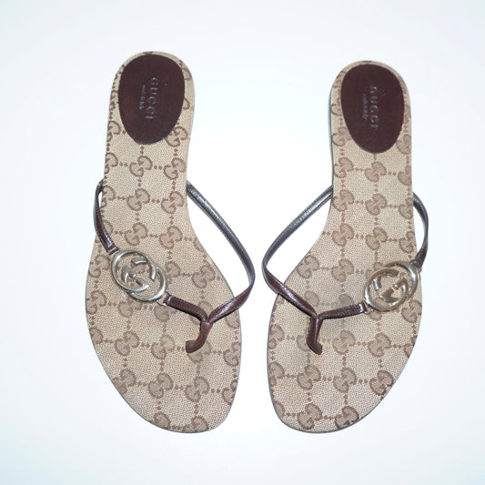 Gucci Monogram Flipflops (37)