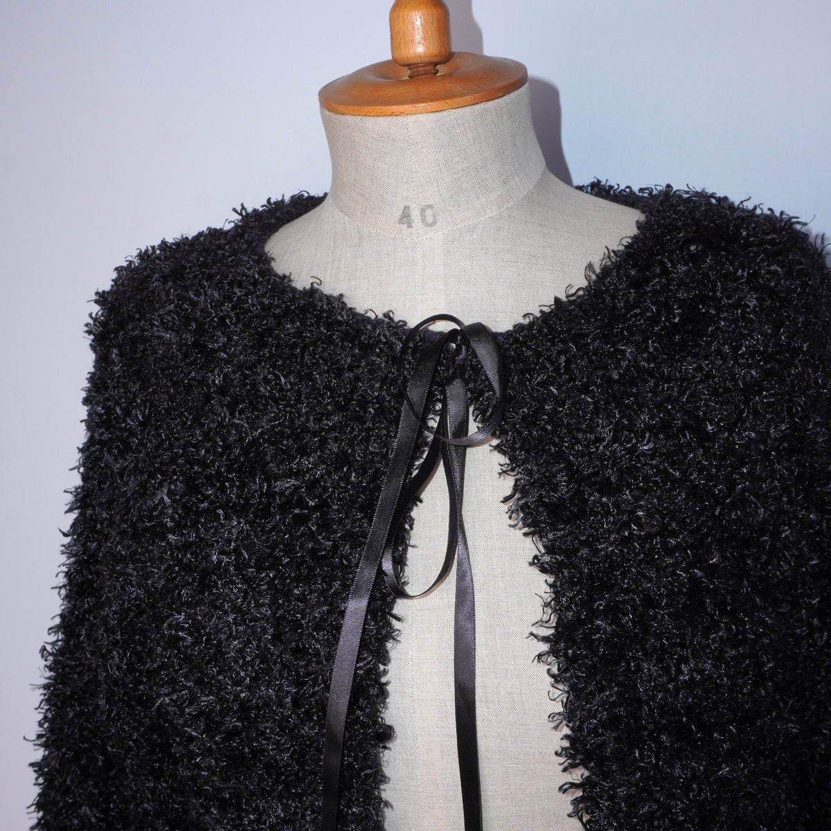 Fuzzy Tie Cardigan (M)