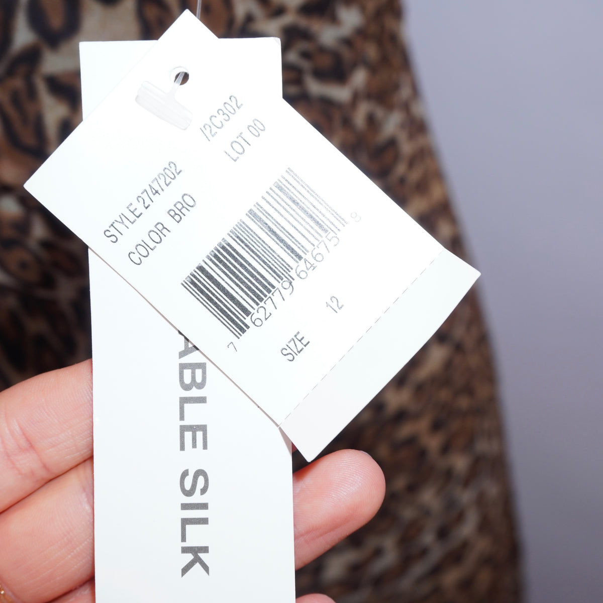 Silk Leopard Dress (XL)