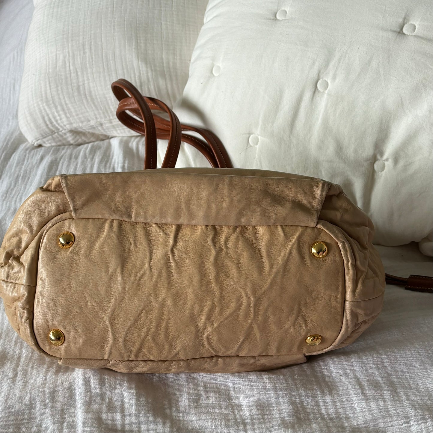 Prada Tan Nappa Purse