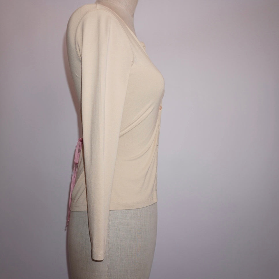 Tie Cardigan Top (S)
