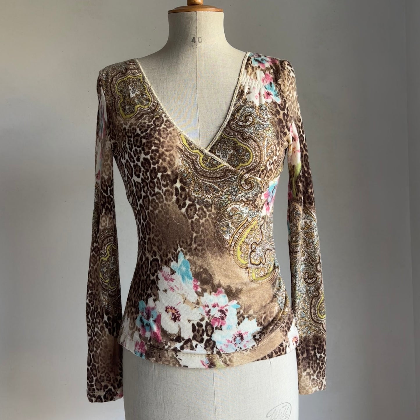 Wool Leopard Print Top (S)