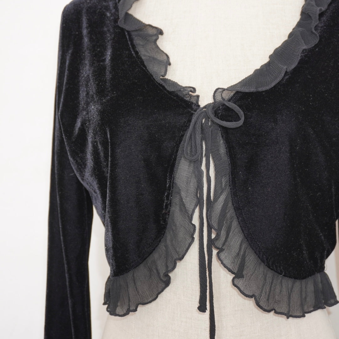 Velour Ruffle Top (M)