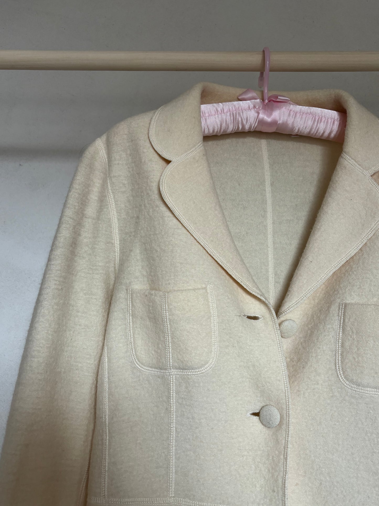 Creme Wool Blazer (M)