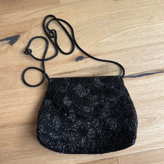 Beaded Black Purse