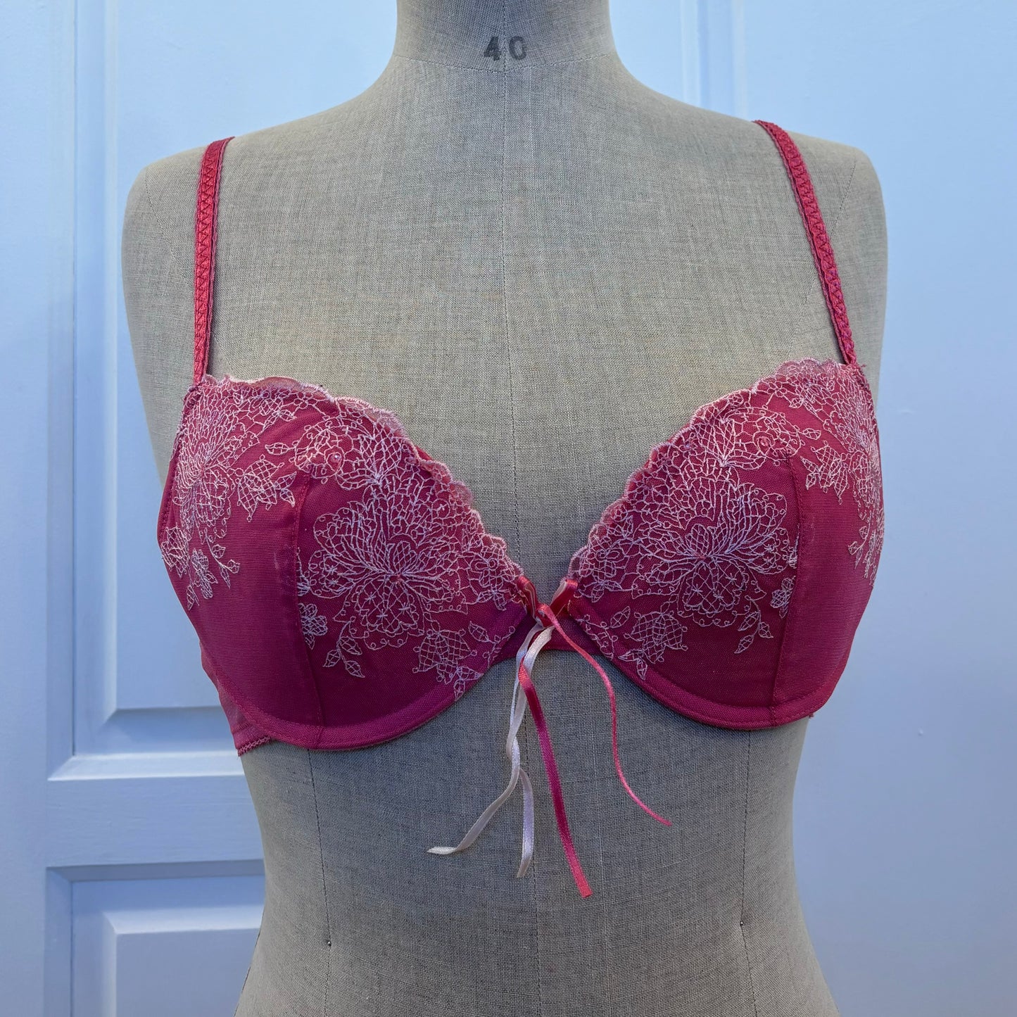 Pink Floral Bra (75C)