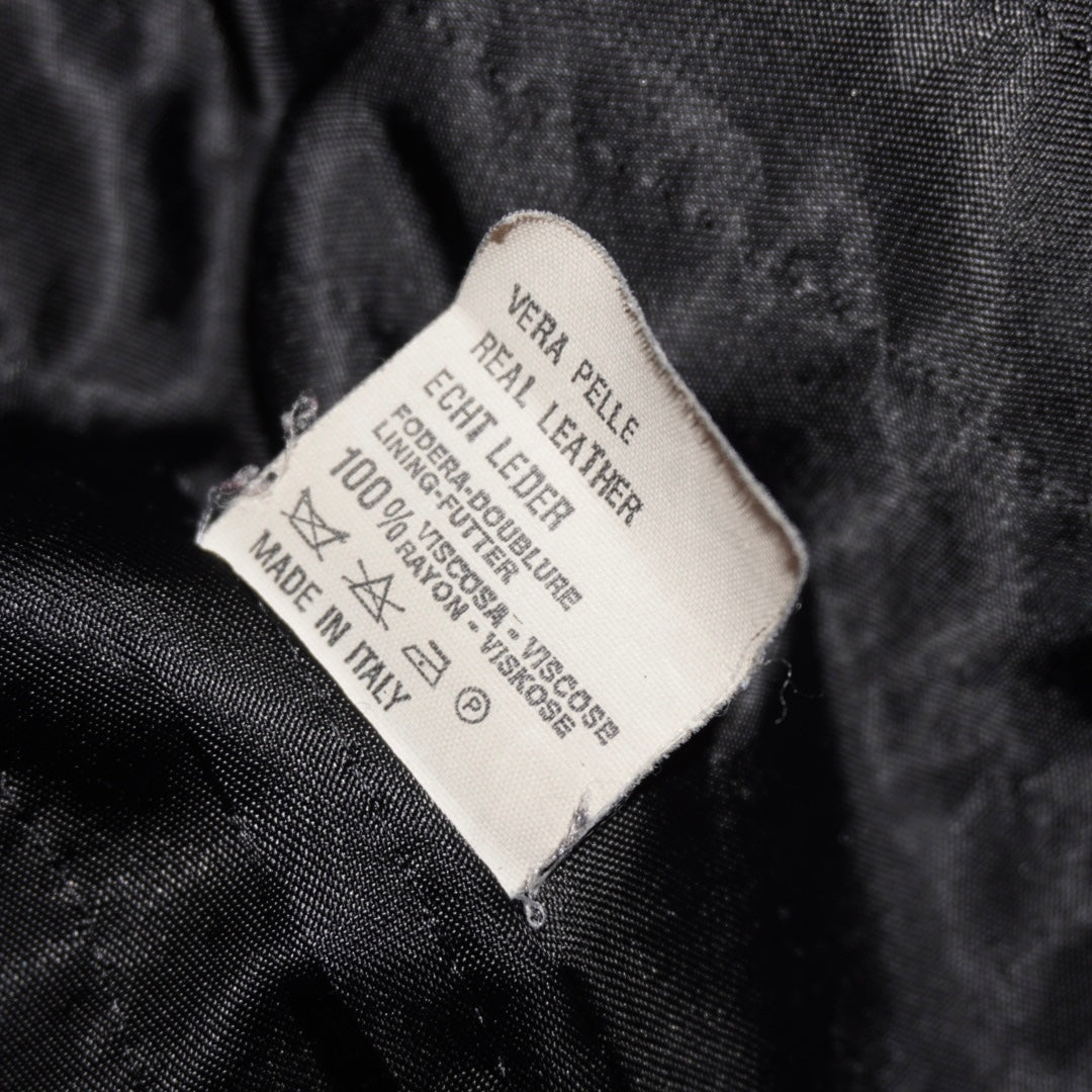 Fur Trim Leather Jacket (S)