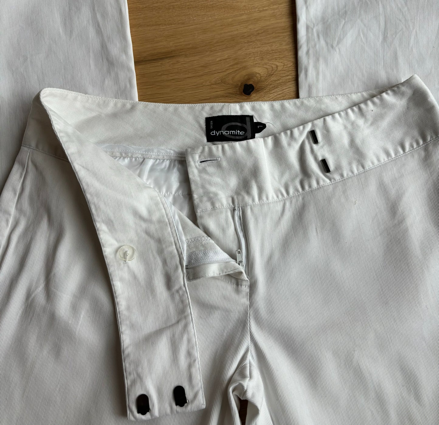 White Bootcut Trousers (S)