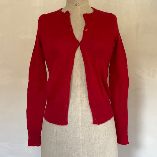 Red Knit Cardigan (XS)