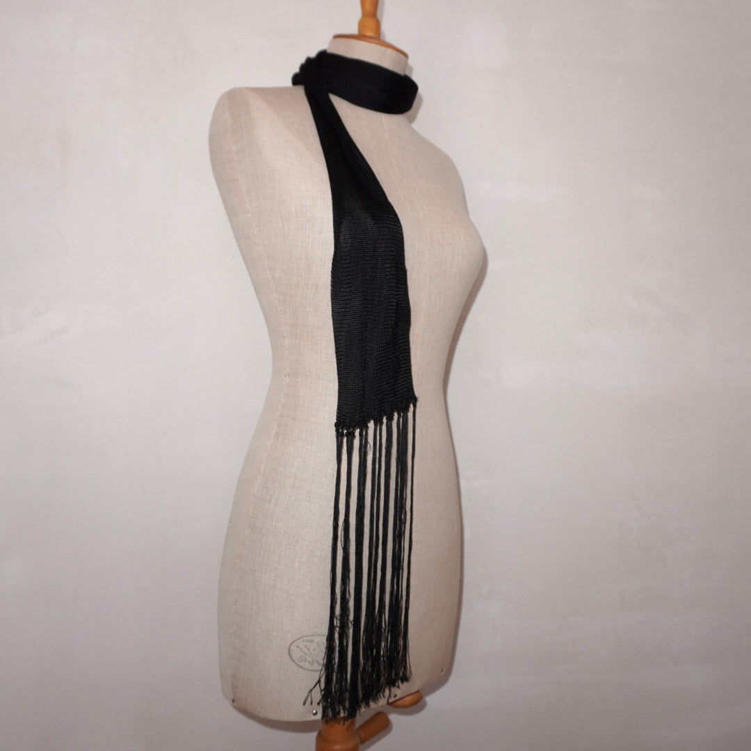 Black Skinny Scarf