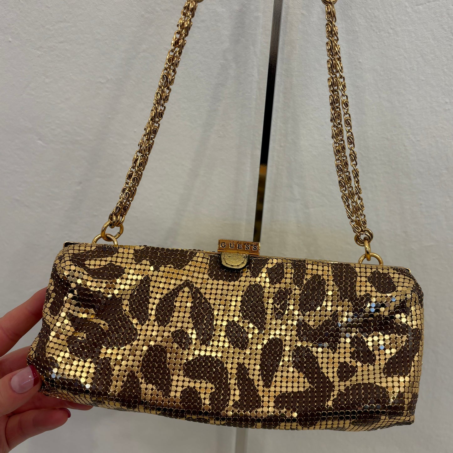 Guess Leopard Metallic Purse