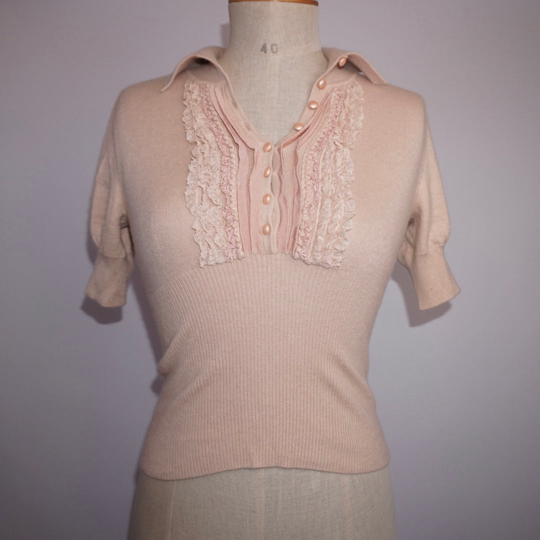 Angora Button Top (S)