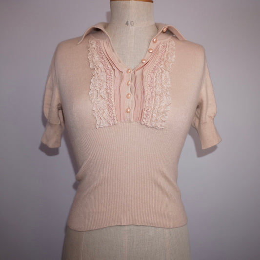 Angora Button Top (S)