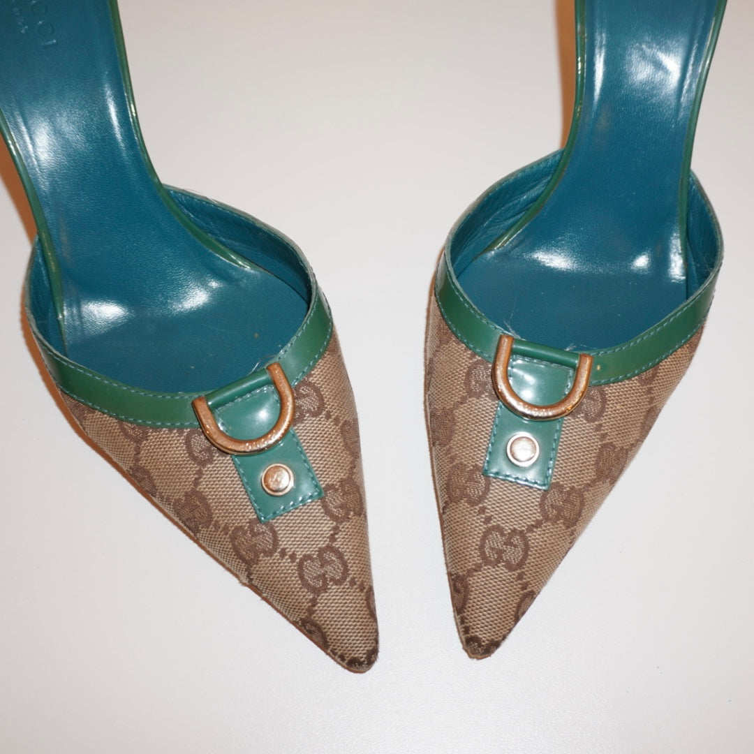 Gucci Monogram Mules (39)