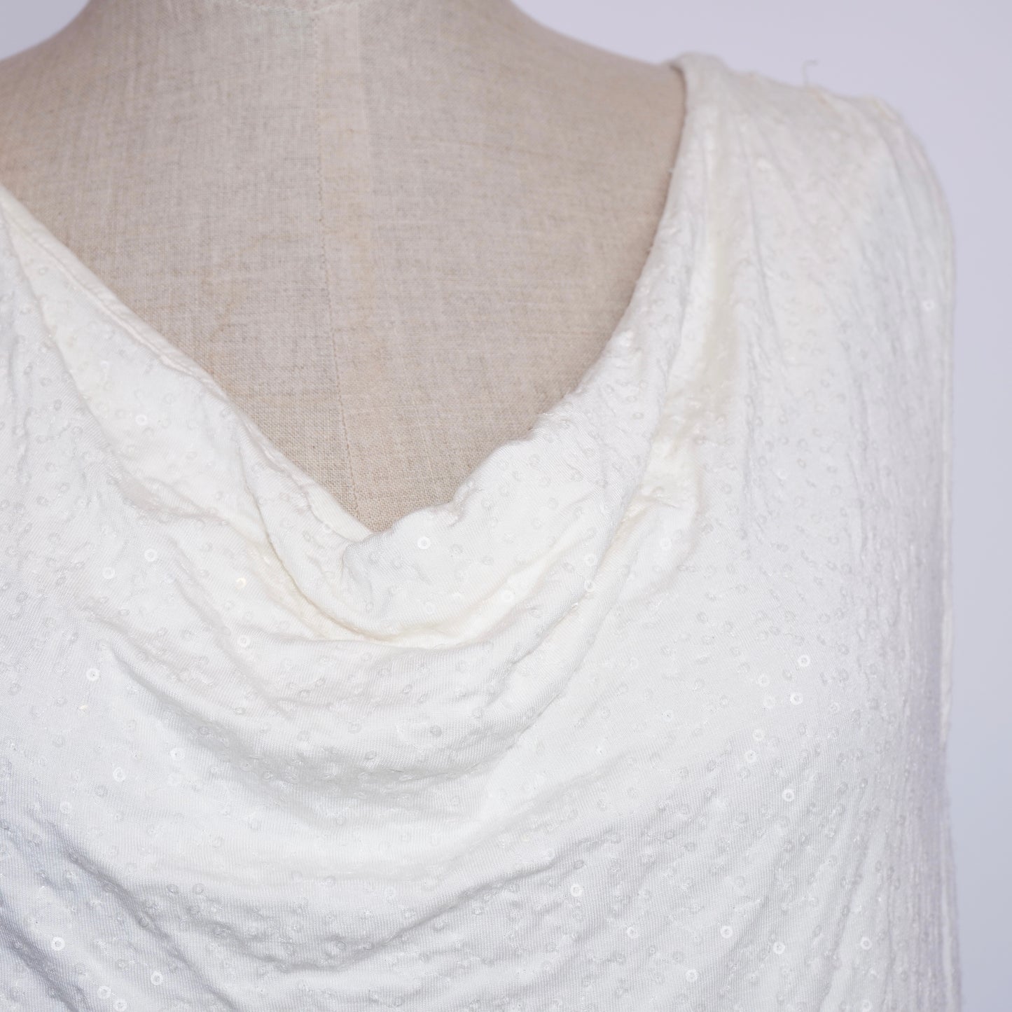 Sequin Cowlneck Top (XL)