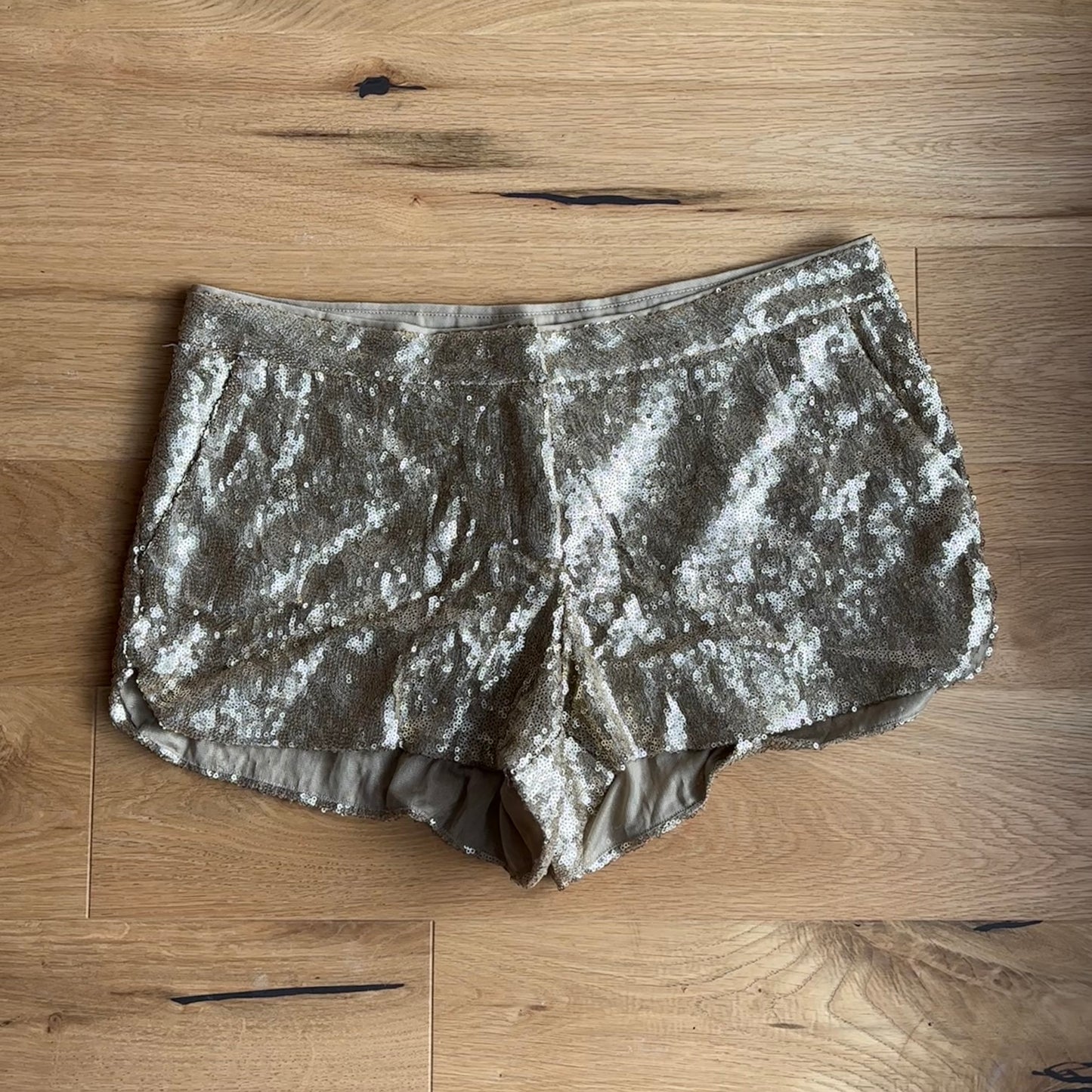 Gold Sequin Shorts (M)