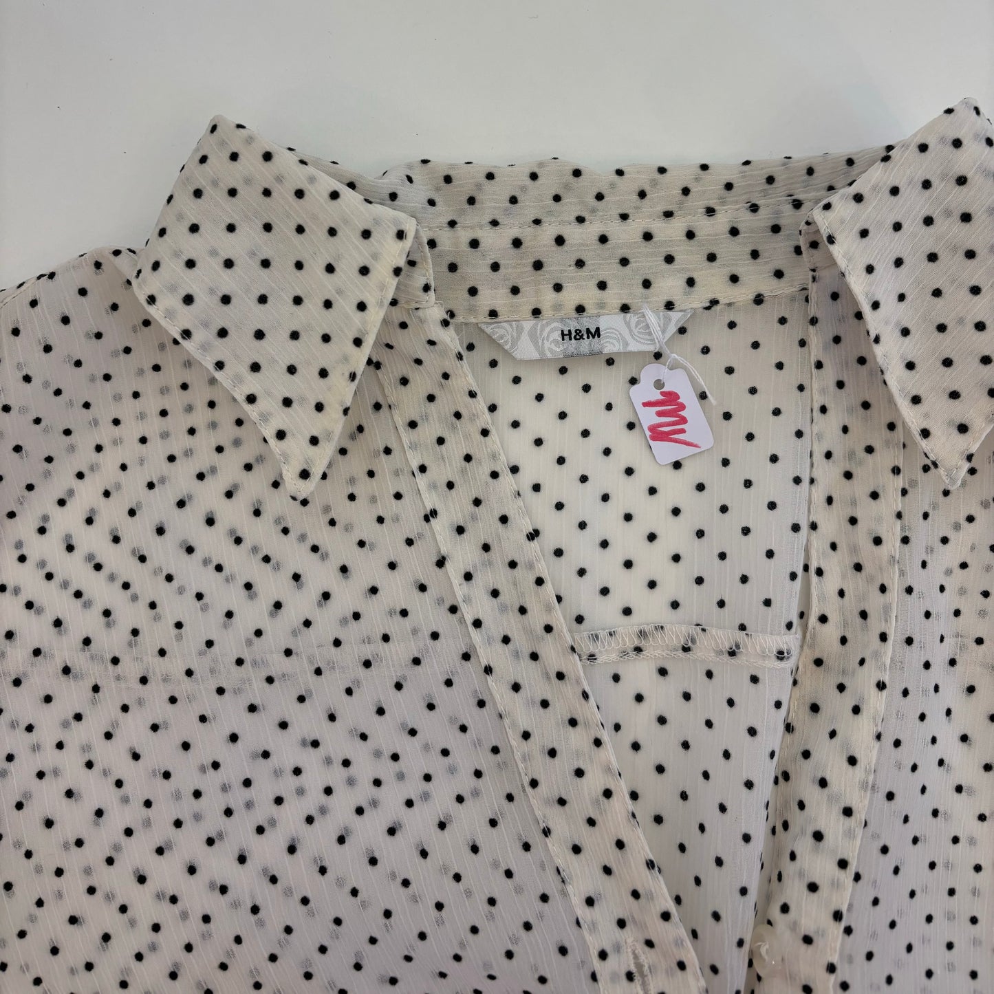 Polkadot Sheer Blouse (S)