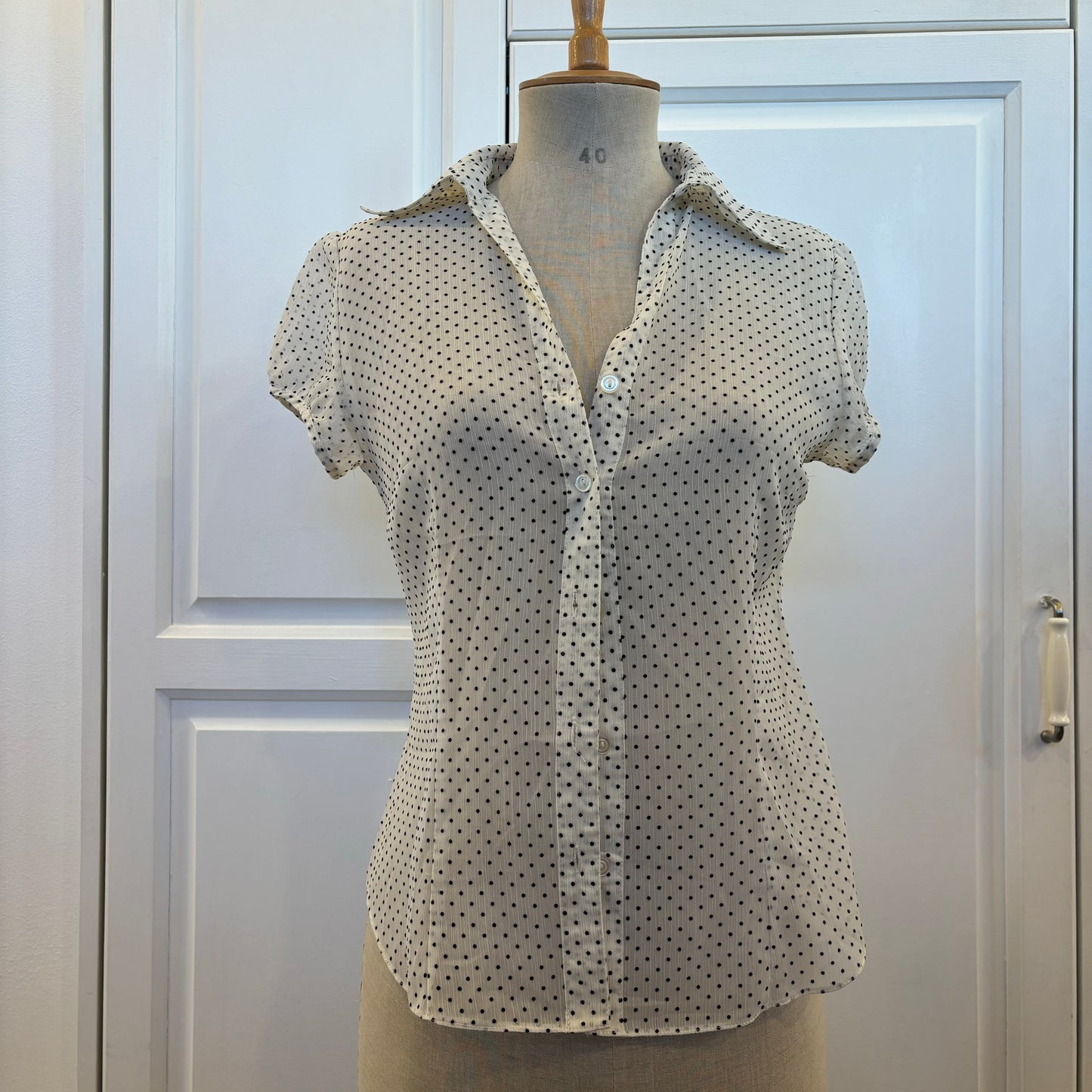 Polkadot Sheer Blouse (S)