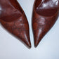 Gucci Brown Monogram Heels (37.5)