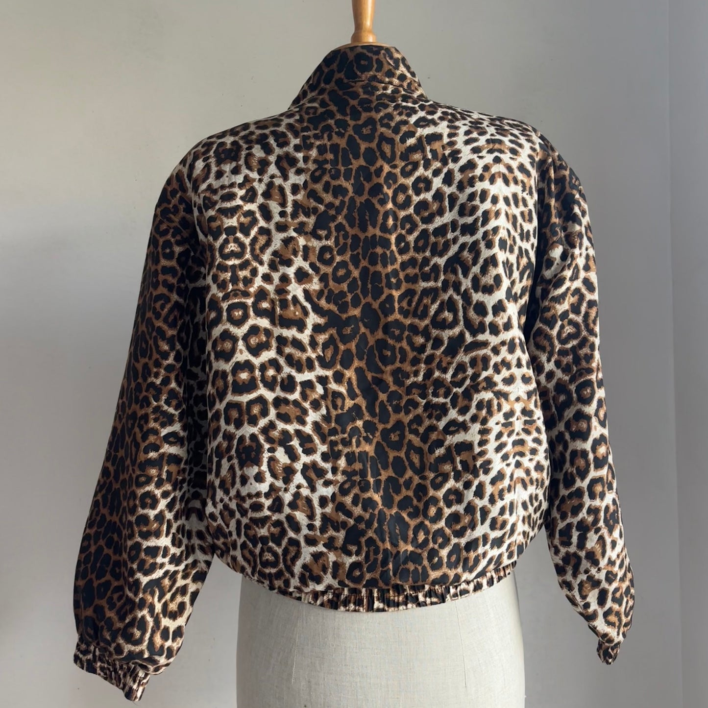 Silk Leopard Bomber Jacket (S/M)