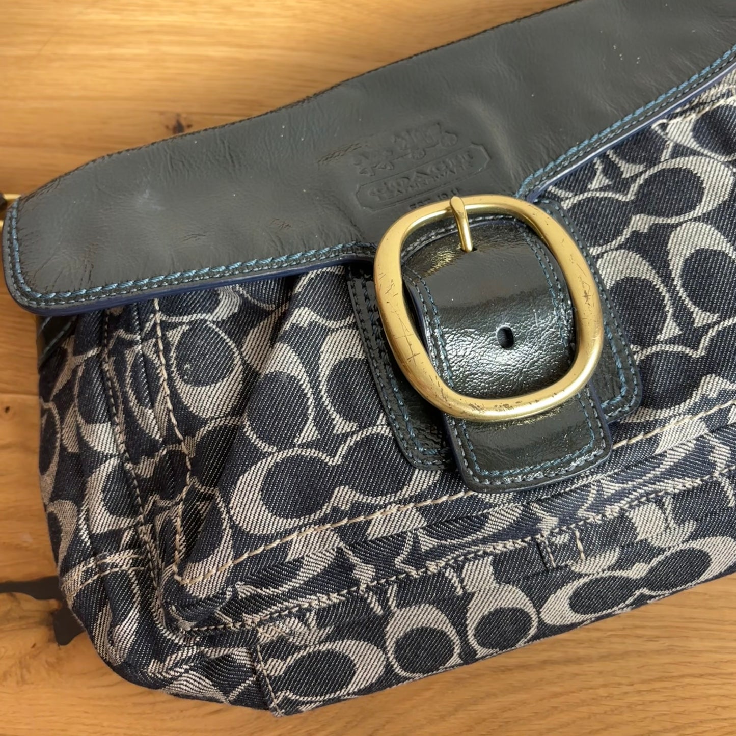 Coach Denim Monogram Purse