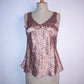 Leopard satin top (M)