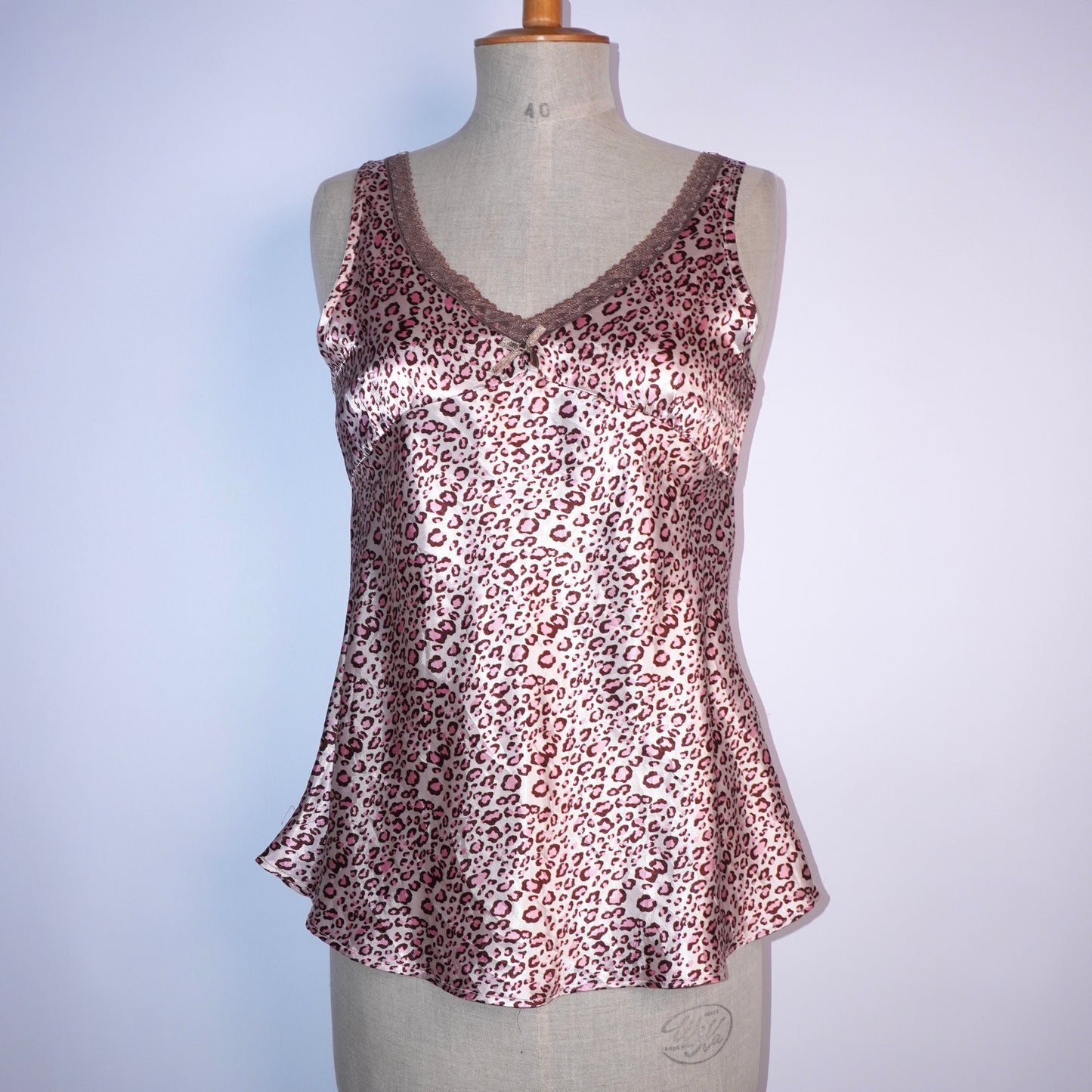 Leopard satin top (M)